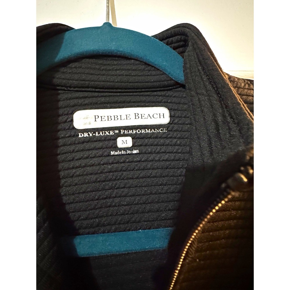 Pebble Beach DRY-LUXE Performance Women's Black Full Zip Long Sleeve Jacket M